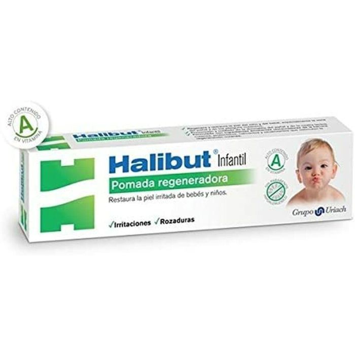 Halibut Pomada Regeneradora Infantil Piel Irritada y Delicada Culito Bebé 45g con Óxido de Zinc, Lanolina y Vitamina A Halibut Pomada Regeneradora Infantil Piel Irritada y Delicada Culito Bebé 45g con Óxido de Zinc, Lanolina y Vitamina A