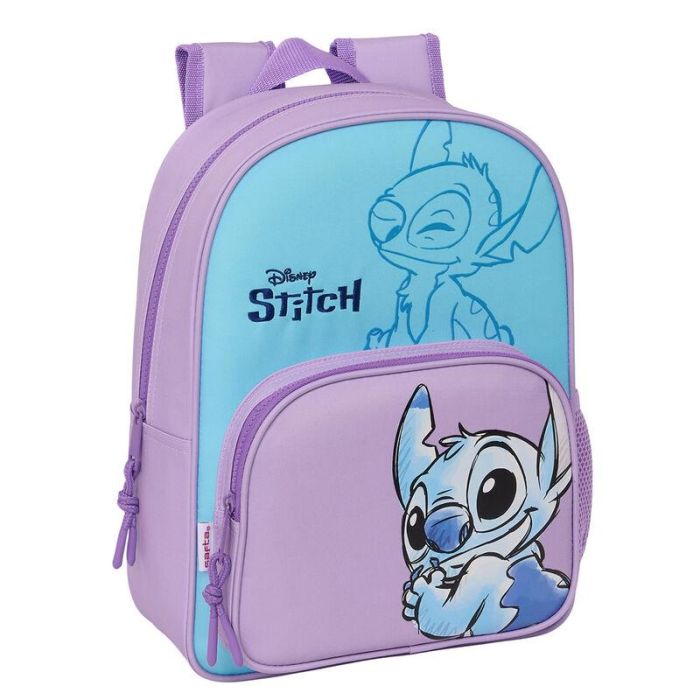 Safta Mochila Escolar Infantil Adaptable a Carro Stitch "Sweet" 26x34x11 cm para Niños +3 Años