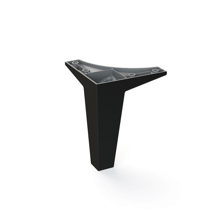 Q&Q Pata de Plástico Modelo Cali H110 Acabado Negro Mate para Soporte y Elevación de Muebles 0 Q&Q Pata de Plástico Modelo Cali H110 Acabado Negro Mate para Soporte y Elevación de Muebles 0