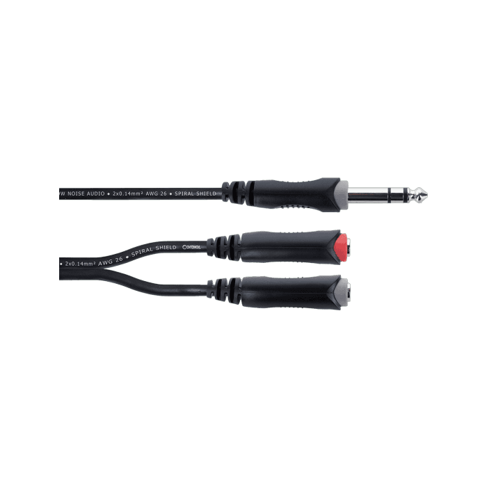 Cable Y Jack Estéreo Macho / 2 Jacks Mono Hembra 30 Cm Cable Y Jack Estéreo Macho / 2 Jacks Mono Hembra 30 Cm
