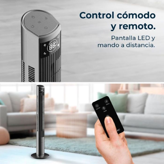 Cecotec Ventilador Torre EnergySilence 470 Max Skyline Ionic 45 W 3 velocidades LED 8 Cecotec Ventilador Torre EnergySilence 470 Max Skyline Ionic 45 W 3 velocidades LED 8