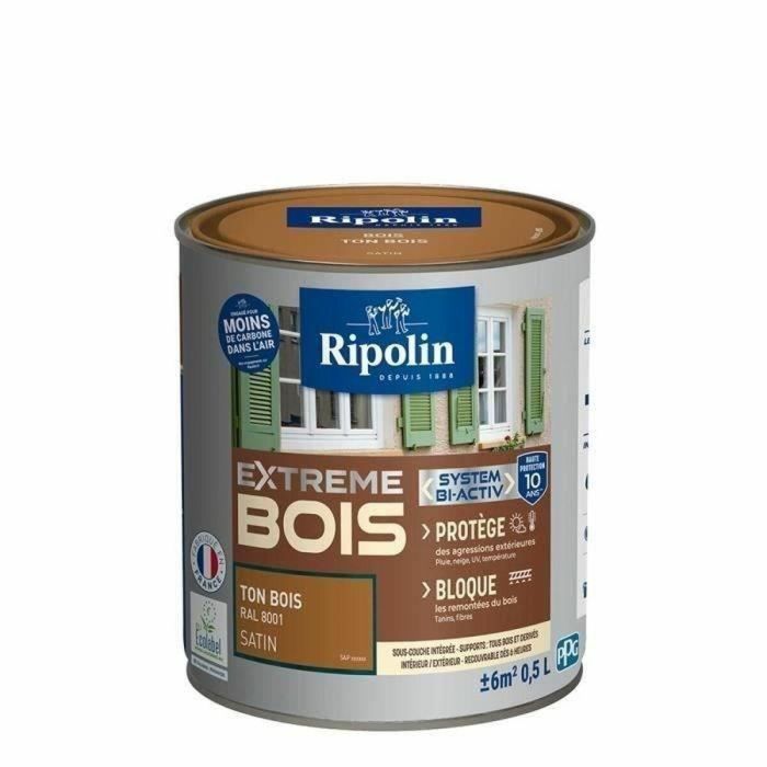 Ripolin RIP3174269033950 Pintura para Madera Satinada Alta Protección 10 Años Tono Madera Ripolin RIP3174269033950 Pintura para Madera Satinada Alta Protección 10 Años Tono Madera
