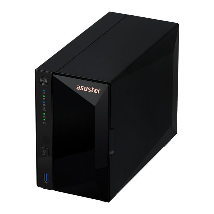 Asustor Servidor NAS 2 Bahías Quad-Core 2.5GbE 2GB DDR4 RAM 3