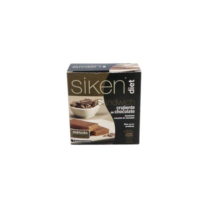 SIKEN Sandwich Crujiente de Chocolate 6 Unidades