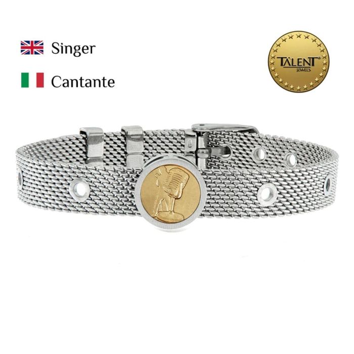 Pulsera Unisex Singer Talent Jewels TJA-4-02-01-1-235 Plateado 1