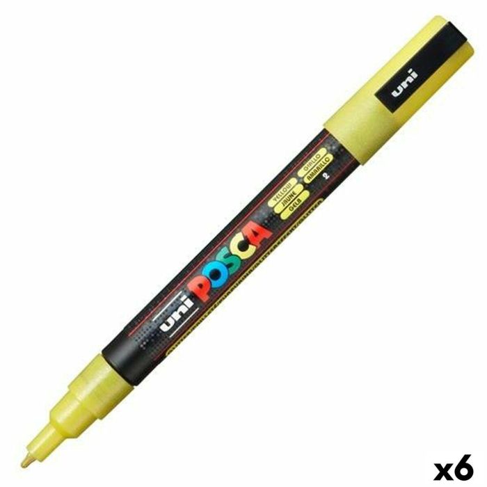 Marcador POSCA PC-3ML Amarillo (6 Unidades) Marcador POSCA PC-3ML Amarillo (6 Unidades)