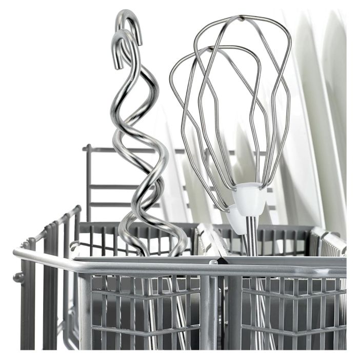 Bosch MFQ3530 Batidora de Mano 450 W con 5 Velocidades, 2 Batidores y 2 Ganchos Amasadores de Acero Inoxidable Blanco/Gris 4