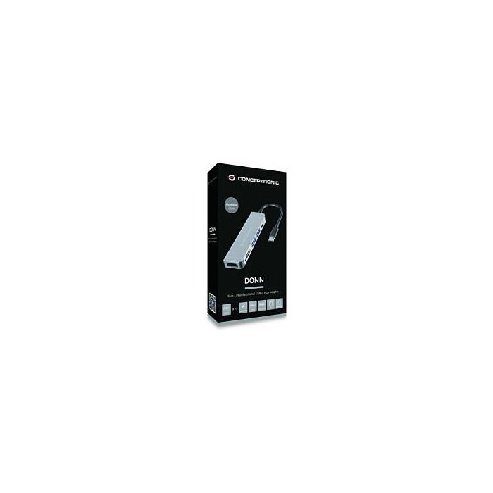 Conceptronic Hub USB-C a HDMI, 2xUSB-A 3.0, con Power Delivery 60W y Lector de Tarjetas SD/MicroSD 3 Conceptronic Hub USB-C a HDMI, 2xUSB-A 3.0, con Power Delivery 60W y Lector de Tarjetas SD/MicroSD 3