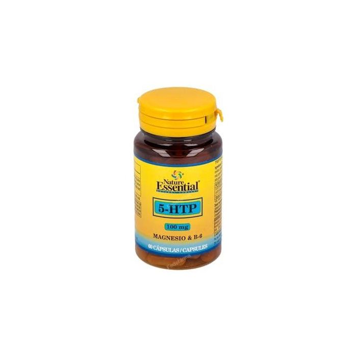 NATURE ESSENTIAL Griffonia 500mg (5-HTP) con Magnesio y Vitamina B6 para Función Psicológica Normal 60 Comprimidos