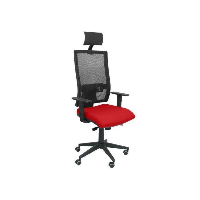 Silla Piqueras Y Crespo Horna Brazos Regulables Cabecero Incluido Mecanismo Sincro Apoyo Lumbar Respaldo Malla Transpirable Y Asiento Tapizado Bali Rojo