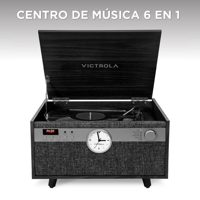 Victrola Tocadiscos Century con reloj Negro 9 Victrola Tocadiscos Century con reloj Negro 9