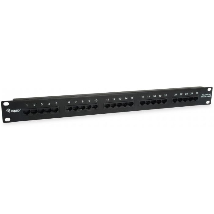Equip Patchpanel 25x RJ45 Cat3 19" UTP 1HE ISDN schwarz