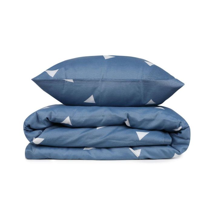 Juego de Cama 220x240 cm + 2 Fundas de Almohada 60x60 cm 65% Algodón 35% Poliéster Azul ASI8681875217148 2