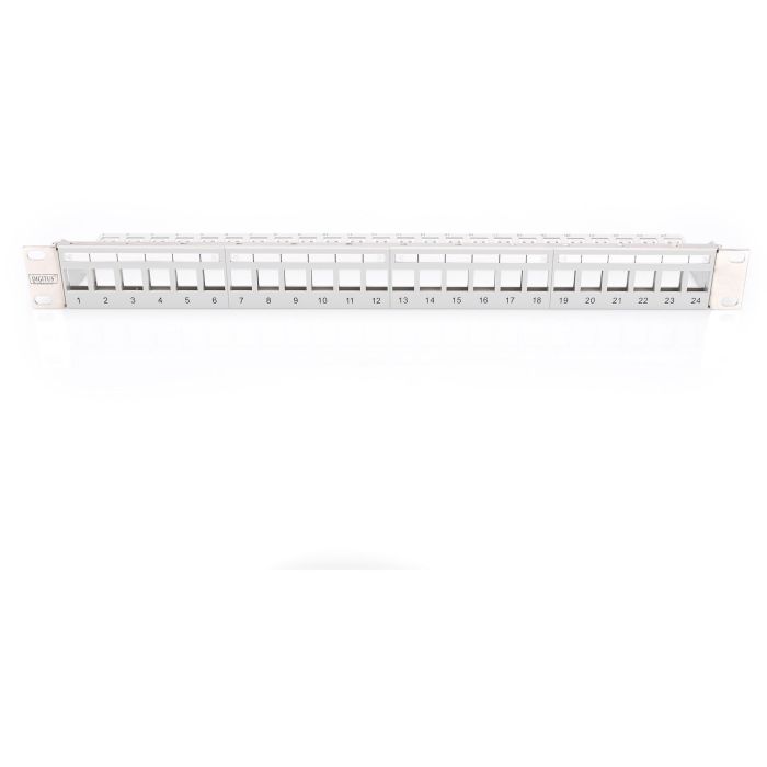 Digitus Panel de Conexiones Modular 1U 24 Puertos Cat5e, Cat6, Cat6a Gris SPCC Montaje en Bastidor 1