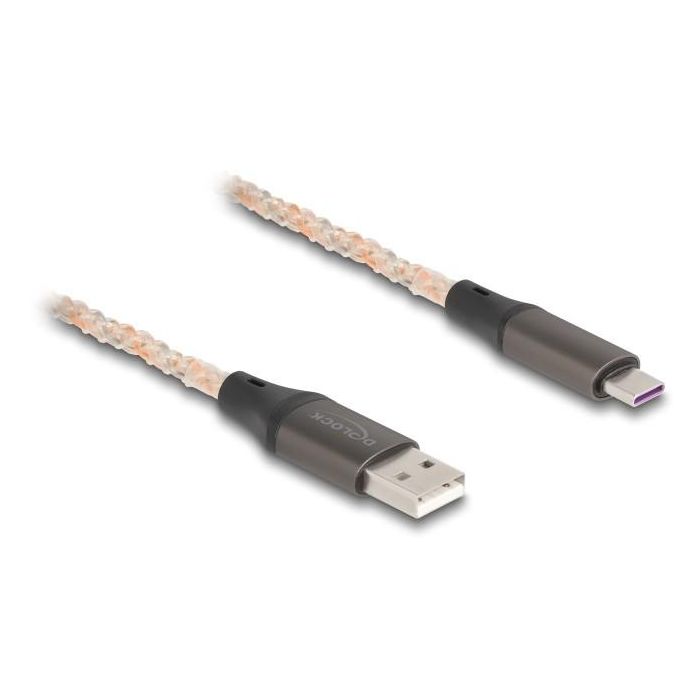 DELOCK USB 2.0 Kabel Typ-A zu USB Type-C mit RGB Beleuchtung 0 DELOCK USB 2.0 Kabel Typ-A zu USB Type-C mit RGB Beleuchtung 0