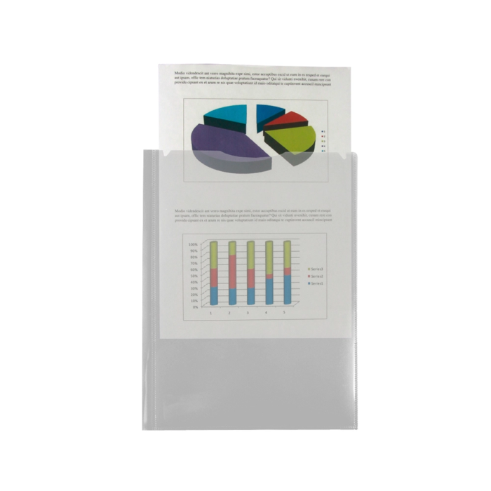 Liderpapel Carpeta Dossier con 2 Bolsas Canguro 45684 Polipropileno DIN A4 Transparente 1