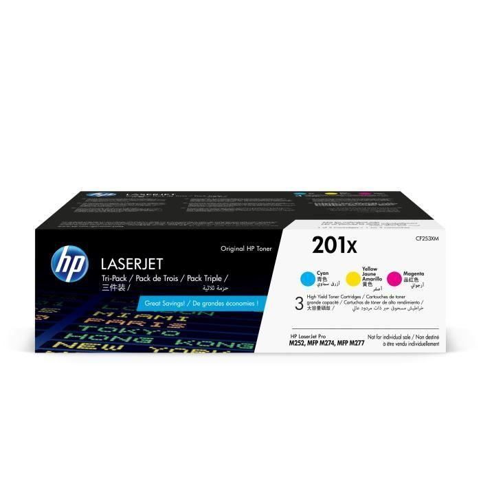 Hp Laserjet Pro M252N 201X Pack 3 Toner Alta Capacidad Cyan-Magenta-Yellow Hp Laserjet Pro M252N 201X Pack 3 Toner Alta Capacidad Cyan-Magenta-Yellow
