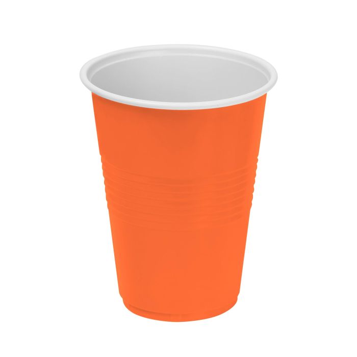 Set de 10 Vasos Bicolor Naranja y Blanco 450 ml Algon (48 Cajas) 2 Set de 10 Vasos Bicolor Naranja y Blanco 450 ml Algon (48 Cajas) 2