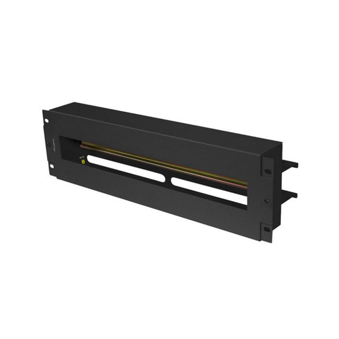 Lanberg AK-VDP103-B Panel de gestión de cables de 3U para rack de 19 pulgadas, accesorio de bastidor de acero negro 3