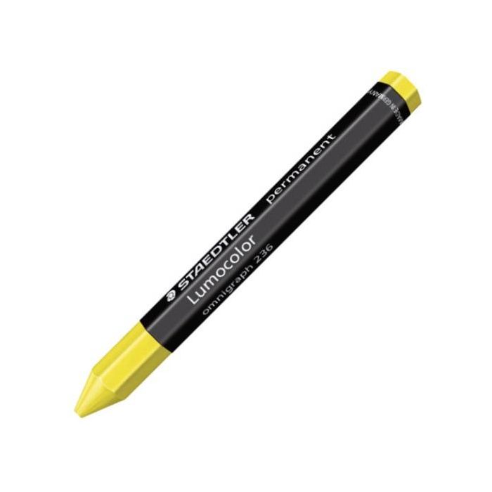 STAEDTLER Rotulador de gel universal Lumocolor permanente, color amarillo, trazo de 1.2 cm