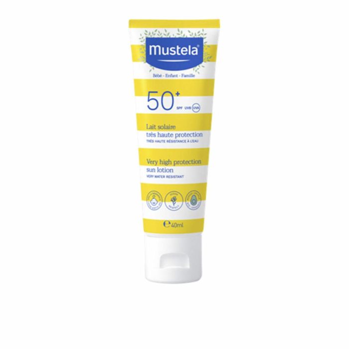 Mustela Bébé Sol Leche Solar SPF 50+ Muy Alta Protección con Aguacate BIO para Pieles Atópicas 40 ml Mustela Bébé Sol Leche Solar SPF 50+ Muy Alta Protección con Aguacate BIO para Pieles Atópicas 40 ml