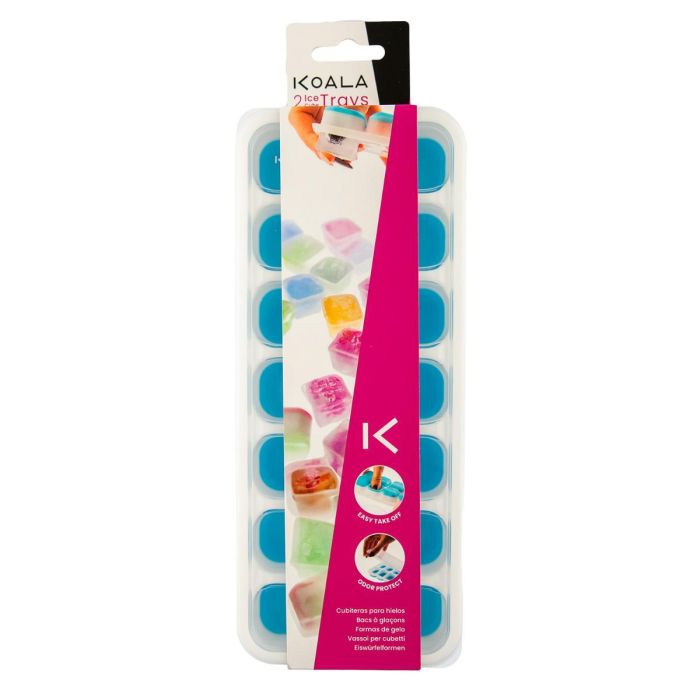 Set 2 Cubitera Hielo Silicona y Poliprop Cubiteras Koala 25x10x3 cm 5