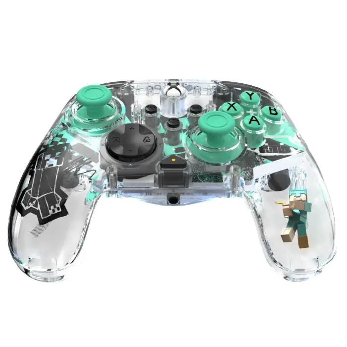 PDP Gamepad Inalámbrico Minecraft: Diamond Transparente para Xbox Series X|S, Xbox One y PC - PDP0708056074067 1
