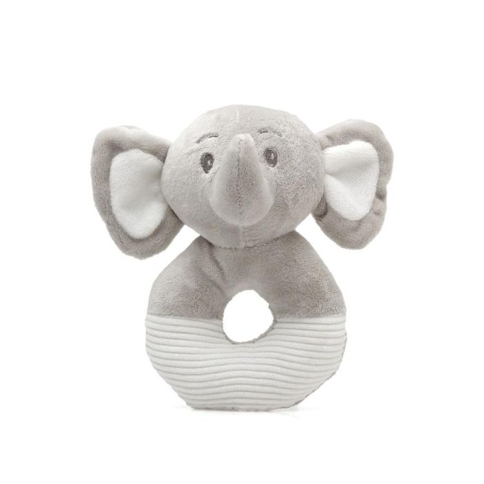KioKids Sonajero Peluche Elefante Gris 13 cm para Bebés Recién Nacidos Suave de Poliéster, Estimula Desarrollo Sensorial Colección Dolci Amici 2 KioKids Sonajero Peluche Elefante Gris 13 cm para Bebés Recién Nacidos Suave de Poliéster, Estimula Desarrollo Sensorial Colección Dolci Amici 2