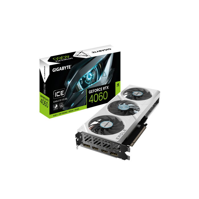 Gigabyte GeForce RTX 4060 EAGLE OC ICE 8G NVIDIA 8 GB GDDR6