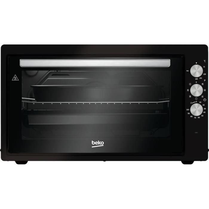 Mini horno - BEKO - BMF50CB - 50 L - Multifunción - Calor agitado - Catálisis inferior - 7 funciones - 2400 W - Negro