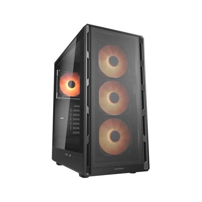 COUGAR Airface Pure PRO - Midi Tower PC Gaming ARGB Negro para ATX, micro ATX, Mini-ITX con Ventana Lateral