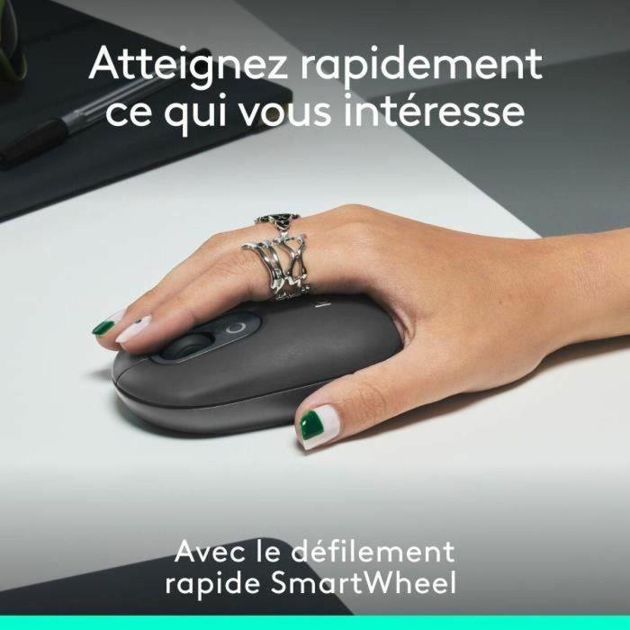 Logitech Ratón Inalámbrico Pop Mouse Grafito - Tecnología Bluetooth, Personalizable, Duración Batería 24 Meses 4 Logitech Ratón Inalámbrico Pop Mouse Grafito - Tecnología Bluetooth, Personalizable, Duración Batería 24 Meses 4