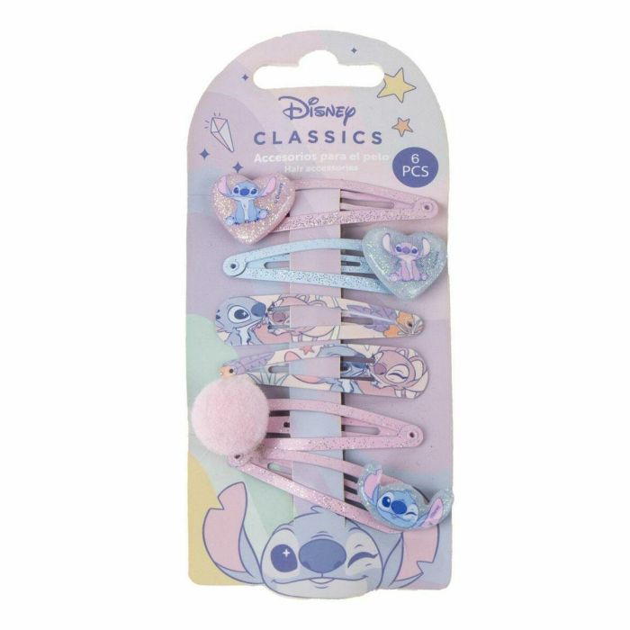 Cerdá Clips de Pelo Stitch - Set de 6 Piezas, Accesorios Infantiles, Azul 0 Cerdá Clips de Pelo Stitch - Set de 6 Piezas, Accesorios Infantiles, Azul 0