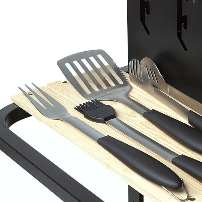 Set de Utensilios para Barbacoa Aktive 4 Piezas Barbacoa Acero Inoxidable 10 x 42 x 4 cm (4 Unidades) 5