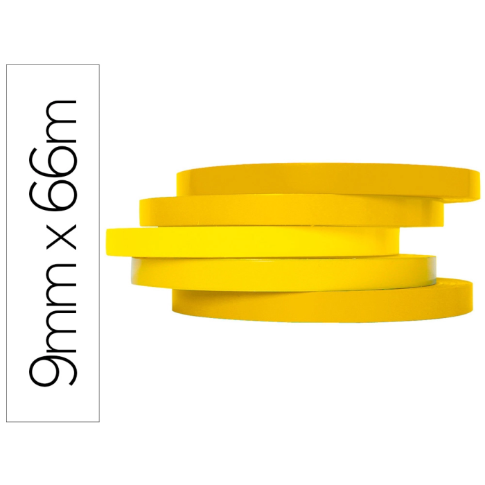 Q-connect Cinta Adhesiva Amarilla para Cerrar Bolsas 66m x 9mm 0 Q-connect Cinta Adhesiva Amarilla para Cerrar Bolsas 66m x 9mm 0