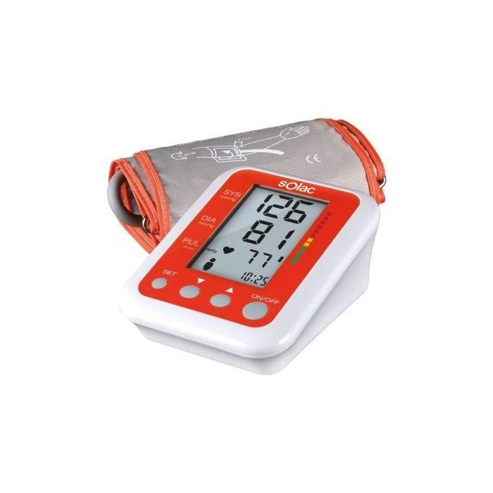 TENSIOMETRO SOLAC TE7800 TENSIOTEK -  TENSIÓN / PULSO CARDIACO / ARRITMIAS - 2 USUARIOS X 60 MEDICIONES - 2XAA LR03 - ESTUCHE DE REGALO 1