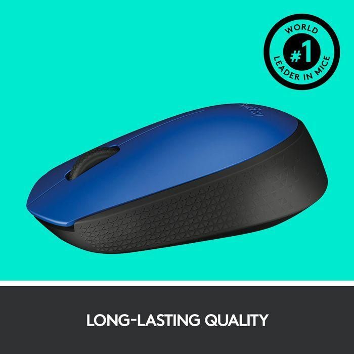 Logitech M171 Wireless Mouse, RF Wireless, Alkaline, Blue 8 Logitech M171 Wireless Mouse, RF Wireless, Alkaline, Blue 8