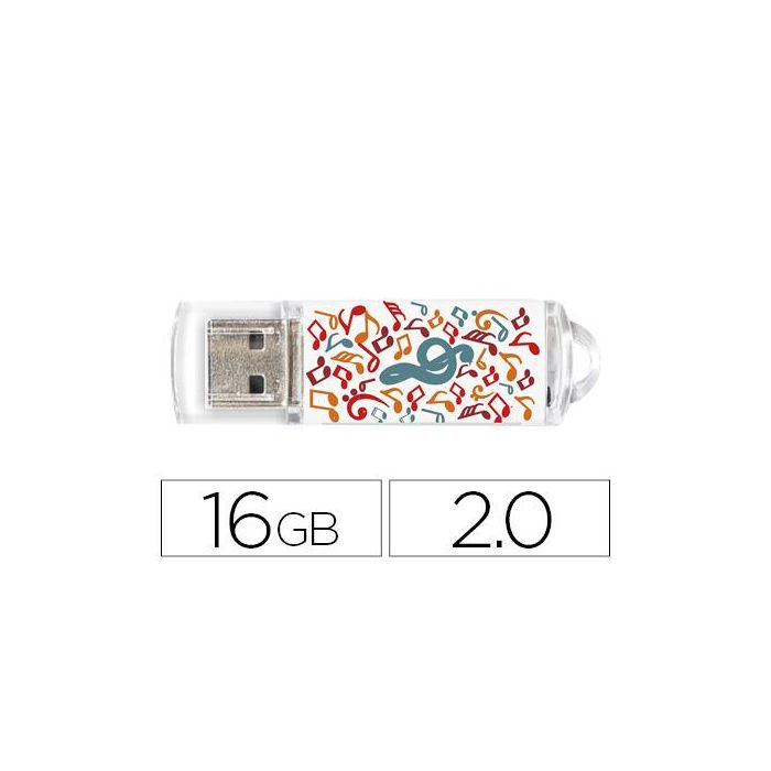 Memoria Usb Techonetech Flash Drive 16 grb 2.0 Music Dream