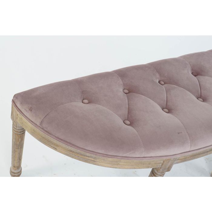 DKD Home Decor Descalzadora Tradicional Rosa Palo y Natural, Poliéster y Rubberwood, 43x48x125 cm, Desmontable 1