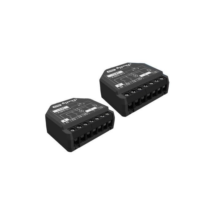 Shelly 2PM Gen3 2er Pack Relé de 2 canales, máximo 16A, con Wi-Fi y Bluetooth