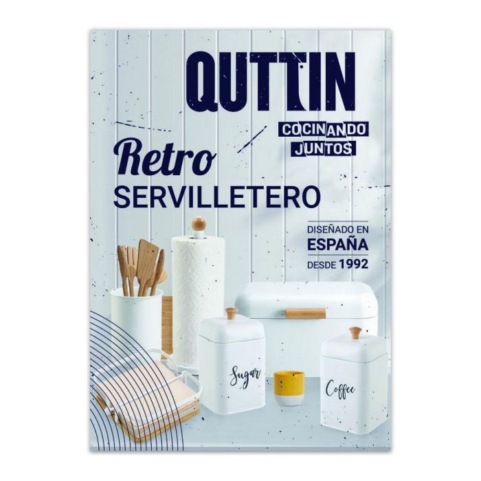 Servilletero Retro de Metal Quttin 22x6 cm (6 Unidades) 3 Servilletero Retro de Metal Quttin 22x6 cm (6 Unidades) 3
