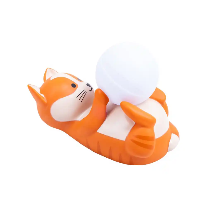 Wondee Lampara Luna The Cat, Luz de Ambiente Acogedora con Forma de Ovillo de Lana, 15.5 x 10 x 11.5 cm 1