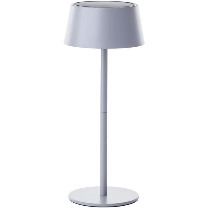 Lámpara de mesa para exterior - BRILLIANT - PICCO - LED y solar - Metal y plástico - 5 W - Gris esmerilado 1