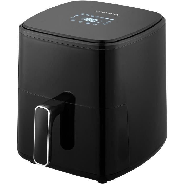 Freidora sin aceite - ARTHUR MARTIN - Airfryer 5 L - 1400 W - Pantalla táctil - 7 preajustes de cocción - Negra 4 Freidora sin aceite - ARTHUR MARTIN - Airfryer 5 L - 1400 W - Pantalla táctil - 7 preajustes de cocción - Negra 4