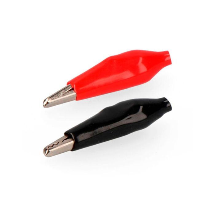 Pinza tipo cocodrilo 2 unidades 1 roja + 1 negra Pinza tipo cocodrilo 2 unidades 1 roja + 1 negra