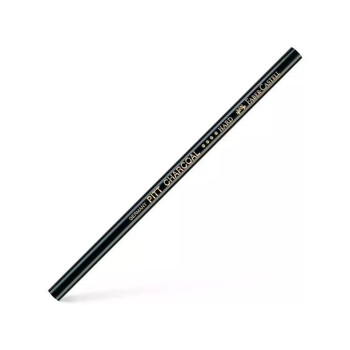Faber Castell Ecolápiz Pitt Tiza No Graso Negro Intenso, Lápiz de Carboncillo para Dibujo y Bellas Artes (6 Unidades) (6 Unidades)