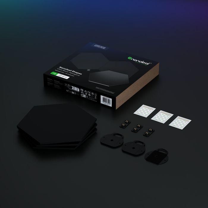 Nanoleaf Shapes Black Hexagons Expansion Pack 3PK 1 Nanoleaf Shapes Black Hexagons Expansion Pack 3PK 1