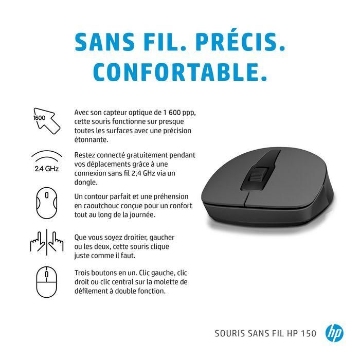 HP 150 Wireless Mouse – Ratón Inalámbrico Preciso y Cómodo para Portátiles y PCs, Ideal para Oficina, Estudio y Productividad Diaria 7 HP 150 Wireless Mouse – Ratón Inalámbrico Preciso y Cómodo para Portátiles y PCs, Ideal para Oficina, Estudio y Productividad Diaria 7