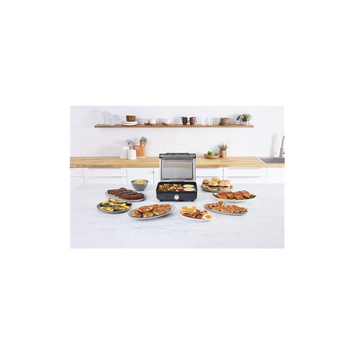 Ninja GR101EU Parrilla y Plancha de Interior Versátil para 4-5 personas con Temperatura Controlada hasta 260°C y Superficie Antiadherente 7