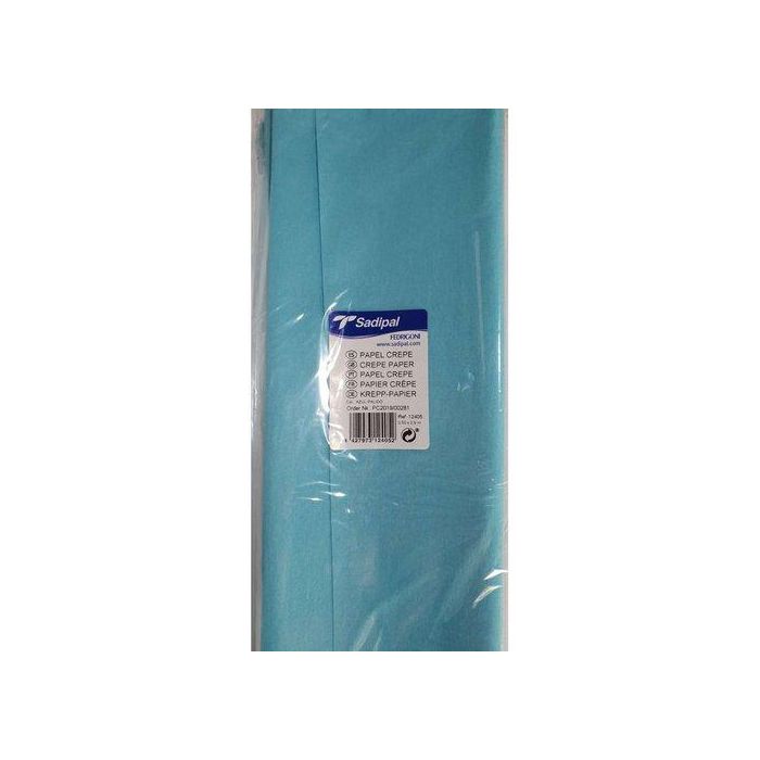 Papel Crepe (Pinocho) Sadipal 0,5X2,5 M Azul Palido (Set de 30)